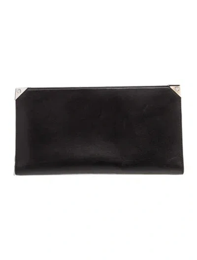 Pre-owned Alexander Wang Leather Clutch In Black