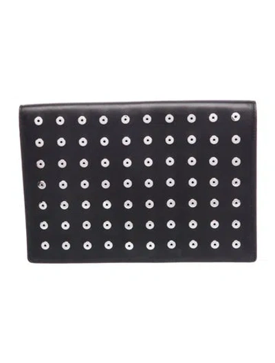 Pre-owned Alexander Wang Leather Clutch In Black