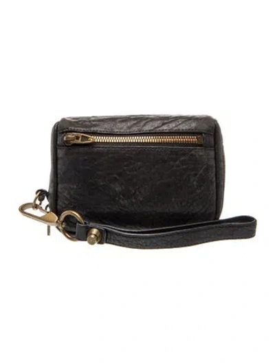 Pre-owned Alexander Wang Leather Clutch In Black