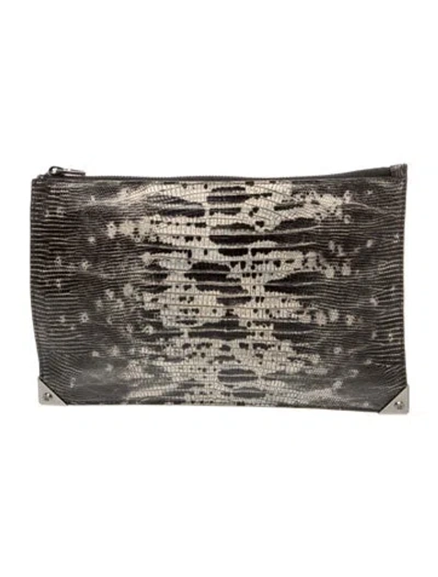 Pre-owned Alexander Wang Leather Clutch In Neutral
