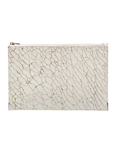 Pre-owned Alexander Wang Leather Clutch In White