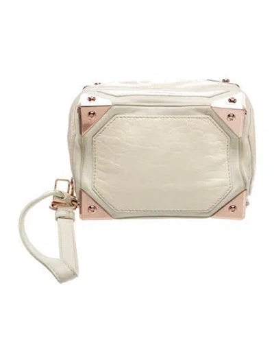 Pre-owned Alexander Wang Leather Clutch In White