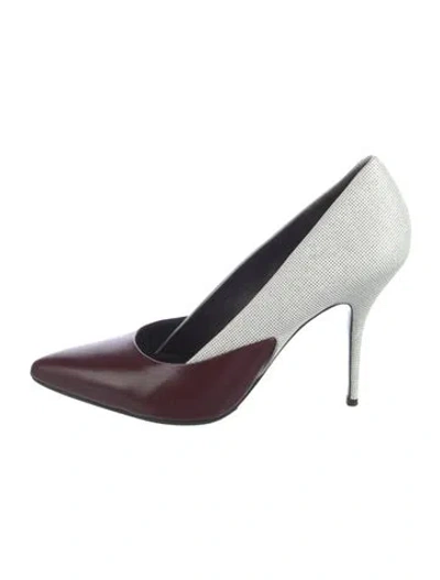 Pre-owned Alexander Wang Leather Colorblock Pattern D'orsay Pumps In Multi