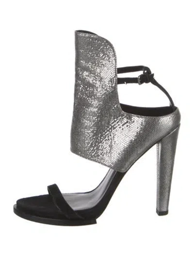 Pre-owned Alexander Wang Leather Colorblock Pattern Gladiator Sandals