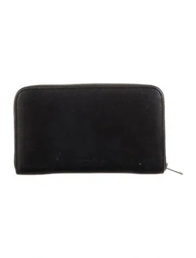 Pre-owned Alexander Wang Leather Continental Wallet In Black