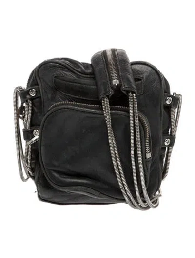 Pre-owned Alexander Wang Leather Crossbody Bag In Black