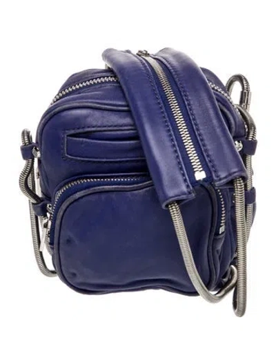 Pre-owned Alexander Wang Leather Crossbody Bag In Blue