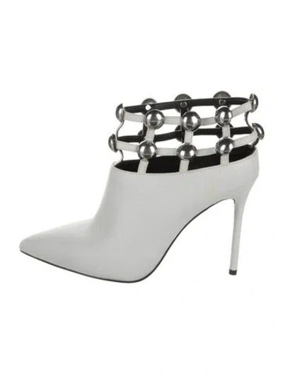Pre-owned Alexander Wang Leather Cutout Accent Pumps In White