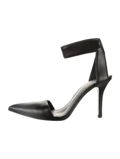 Pre-owned Alexander Wang Leather D'orsay Pumps In Black