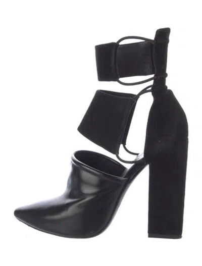 Pre-owned Alexander Wang Leather D'orsay Pumps In Black