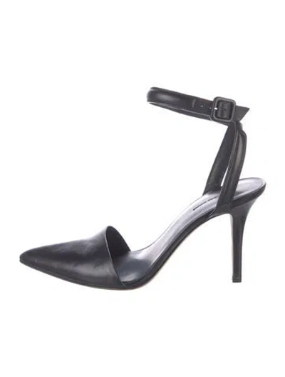 Pre-owned Alexander Wang Leather D'orsay Pumps In Black
