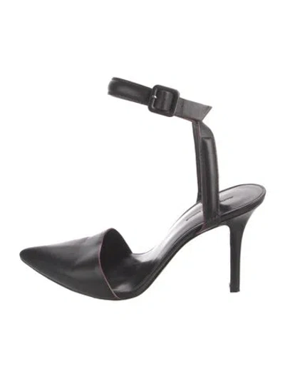 Pre-owned Alexander Wang Leather D'orsay Pumps In Black