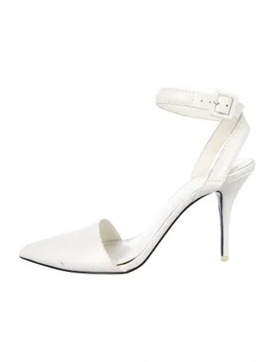 Pre-owned Alexander Wang Leather D'orsay Pumps In White