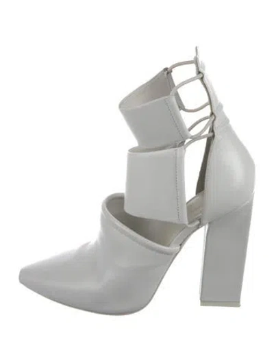 Pre-owned Alexander Wang Leather D'orsay Pumps In White