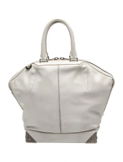 Pre-owned Alexander Wang Leather Emile Small In Gray