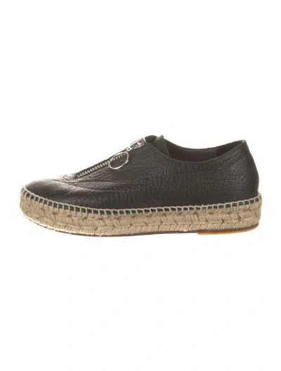 Pre-owned Alexander Wang Leather Espadrilles In Black