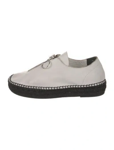 Pre-owned Alexander Wang Leather Espadrilles In Black/white