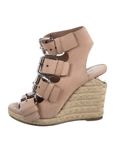 Pre-owned Alexander Wang Leather Espadrilles In Neutral