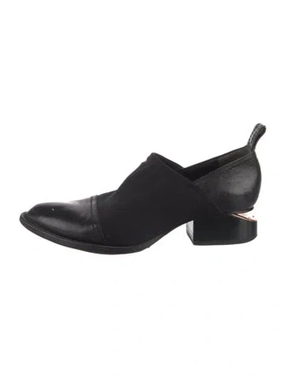 Pre-owned Alexander Wang Leather Flats In Black