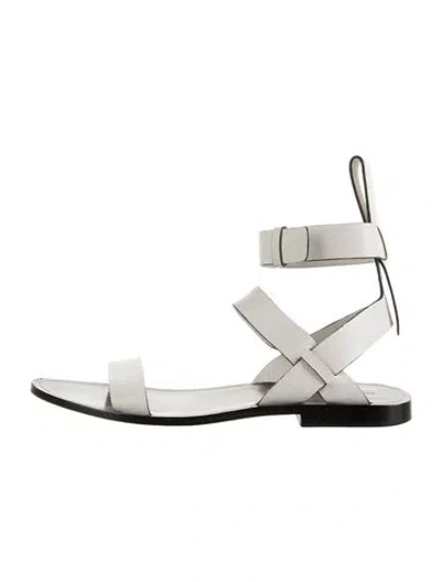Pre-owned Alexander Wang Leather Flats In White