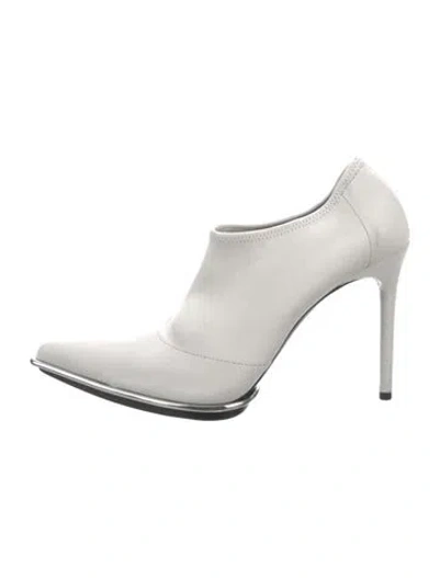 Pre-owned Alexander Wang Leather Flats In White