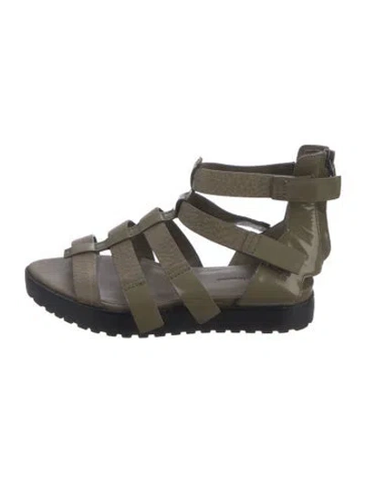Pre-owned Alexander Wang Leather Gladiator Sandals In Grey