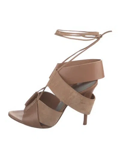 Pre-owned Alexander Wang Leather Gladiator Sandals In Neutral
