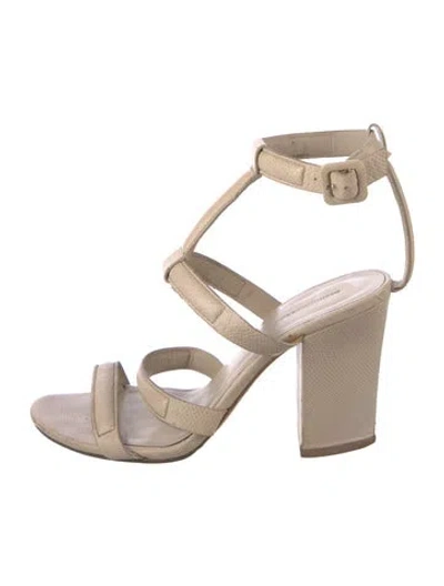 Pre-owned Alexander Wang Leather Gladiator Sandals In Neutral