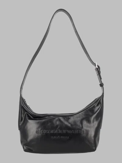 Alexander Wang Leather Hobo Shoulder Bag In Black