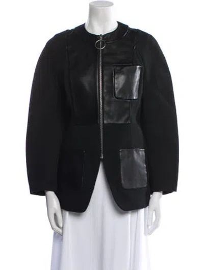 Pre-owned Alexander Wang Leather Jacket In Black