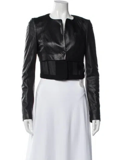 Pre-owned Alexander Wang Leather Jacket In Black