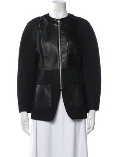 Pre-owned Alexander Wang Leather Jacket In Black