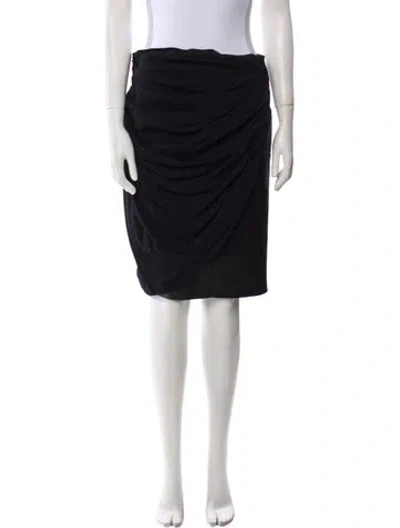 Pre-owned Alexander Wang Leather Knee-length Skirt In Black