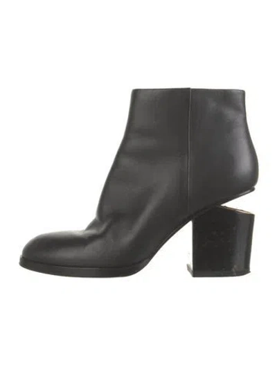 Pre-owned Alexander Wang Leather Lace-up Boots In Black