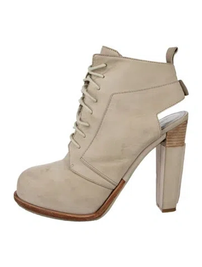 Pre-owned Alexander Wang Leather Lace-up Boots In Neutrals
