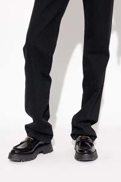 Alexander Wang Leather Loafers In Black