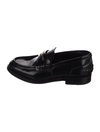 Pre-owned Alexander Wang Leather Loafers In Black