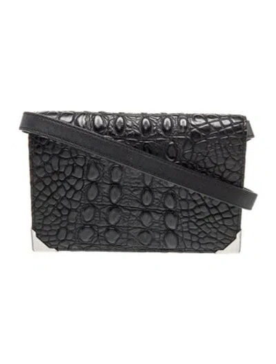 Pre-owned Alexander Wang Leather Messenger Bag In Black