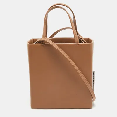 Alexander Wang Leather Mini She. E.o Shopper Crossbody Bag In Brown