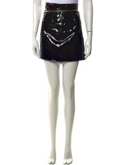 Pre-owned Alexander Wang Leather Mini Skirt In Black