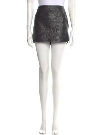Pre-owned Alexander Wang Leather Mini Skirt In Multi