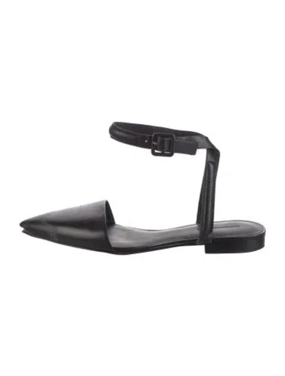 Pre-owned Alexander Wang Leather Mules In Black