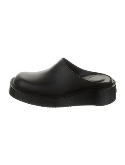 Pre-owned Alexander Wang Leather Mules In Black