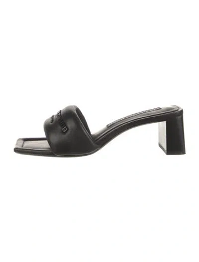 Pre-owned Alexander Wang Leather Mules In Black