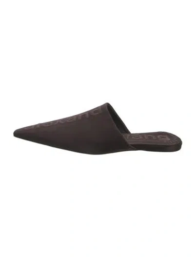 Pre-owned Alexander Wang Leather Mules In Brown