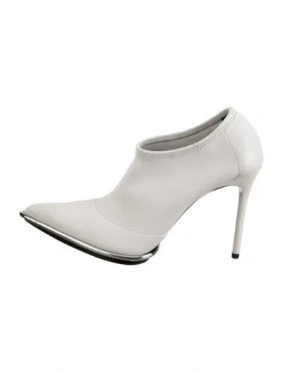 Pre-owned Alexander Wang Leather Mules In White