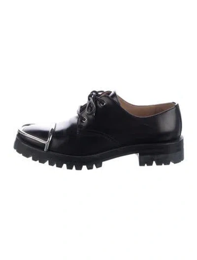 Pre-owned Alexander Wang Leather Oxfords In Black