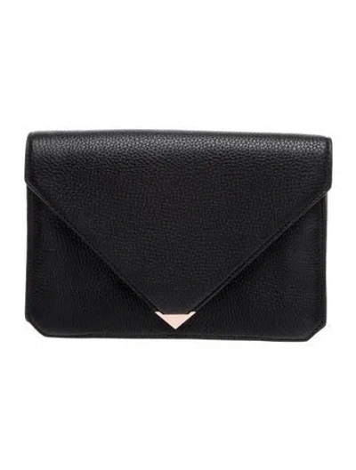 Pre-owned Alexander Wang Leather Portfolio In Black