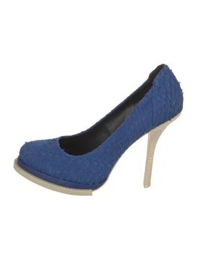 Pre-owned Alexander Wang Leather Pumps In Blue