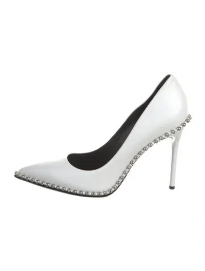 Pre-owned Alexander Wang Leather Pumps In White